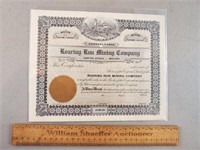 3ct Roaring Run Mining Company Stock Certificates