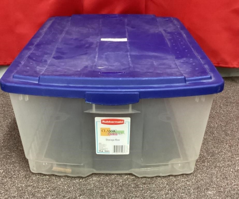 59 quart clear storage tote with lid