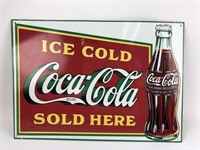 1989 Coca-Cola Metal Sign Vintage Reproduction