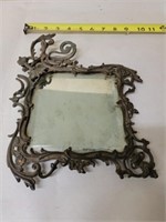 Antique Metal Beveled Edge Mirror