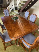 Wood Dining Room table and 6 chairs
