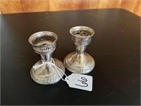 Vtg Duchin Creation Sterling Silver Candle Sticks