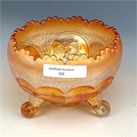 Fenton Marigold Horse Medallion Rosebowl