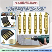 6-PIECES DOUBLE HEAD SCREW EXTRACTOR SET WITH CASE