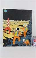 Peinture Tintin signée G. Bilodeau,14"x18"