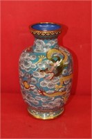 Cloisonne Vase 8" w/ dragons