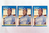 3 1987 Fleer Bo Jackson RC Rookie Cards #369