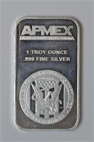 1 ozt Silver .999 Apmex Bar