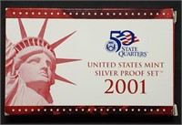 2001 US Mint Silver Proof Set MIB