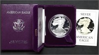 1986 S 1oz Proof Silver Eagle MIB with Cert. 1st