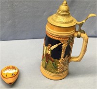 11 1/2" tall West German beer stein and a southwes