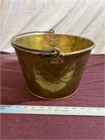 Brass and copper bucket