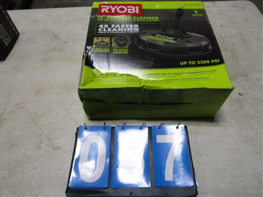 RYOBI 12" SURFACE CLEANER FOR ELECTRIC PRESSURE