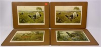 4 placemats, game birds - 13"x 18" and 4 placemats