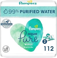 (N) Pampers Aqua Pure Sensitive Baby Wipes 2X Pop-