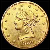 1880-S $10 Gold Eagle CHOICE AU