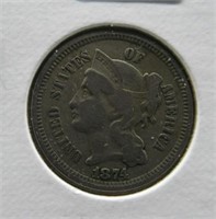 1874 3 cent nickel.