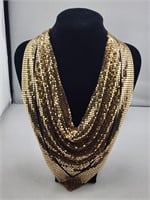 Whiting & Davis Gold Metallic Mesh Necklace