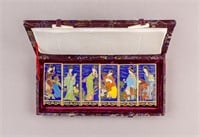 Chinese Cloisonne Enamel Miniature Table Screen