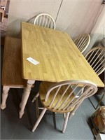KITCHEN TABLE W/ (4) CHAIRS & BENCH