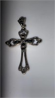 925 Sterling Marcasite cross pendant.
1.5 inches