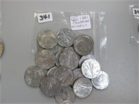 20   Canadian 1951 Nickels