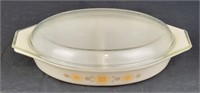 Vtg Pyrex "Town & Country" 1½qt Divided Casserole