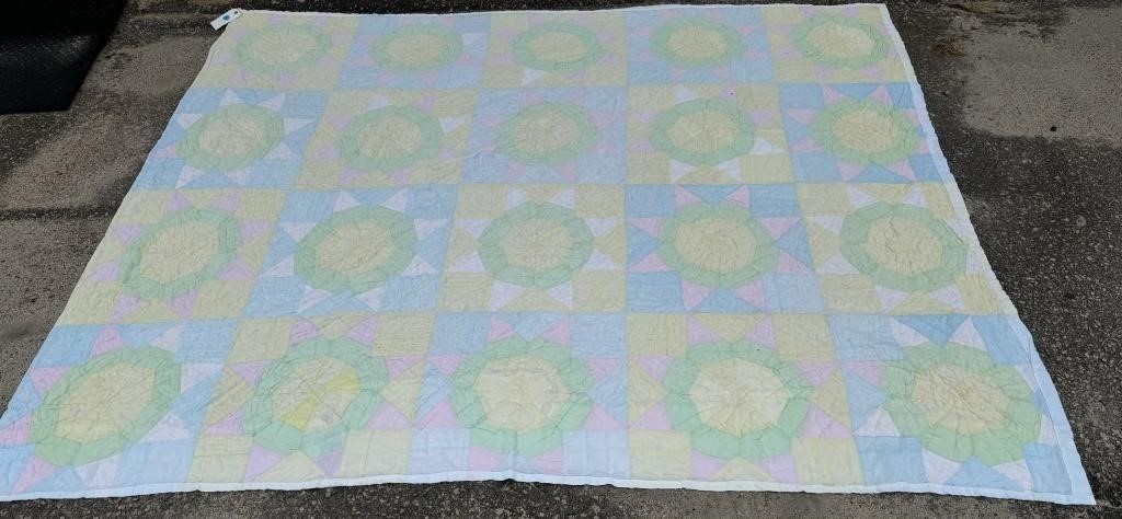 HOME MADE SUMMER QUILT, 91 IN X 74 IN