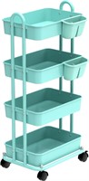 4-Tier Turquoise Utility Cart