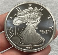 5 Troy Ounce .999 Silver Walking Liberty Round