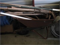 Wheel barrow with misc handtools