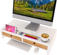 Computer Monitor Stand with Drawers