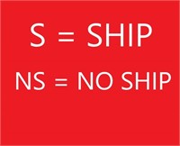 S = SHIP      NS = NO SHIP