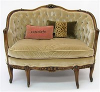 French Style Upholstered Settee