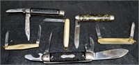 Group Of Six Vintage Folding Pocket Knives