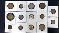 14 Assorted International Coins