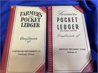 Two Vintage Farmer’s Pocket Ledgers, Carthage