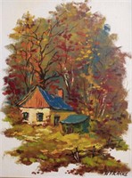 W. Pranke, Fall Landscape, Oil, Signed