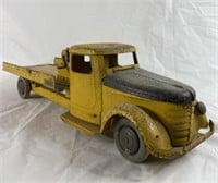 Vintage Structo Toys Metal Flat Bed Tow Truck