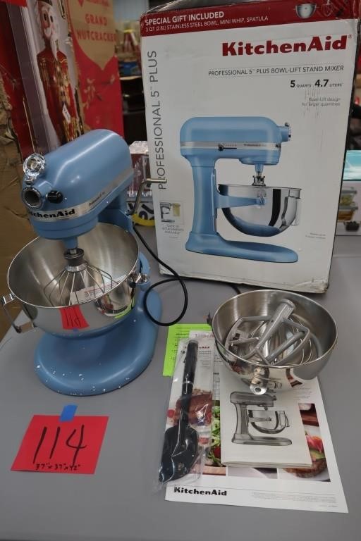 KITCHENAID PROFESSIONAL 5 PLUS BOWL-LIFT STAND MIXER W/ BOX - Earl's  Auction Company