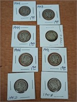 8 mercury dimes