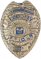 1970s/1980s Disney World Security Metal Badge