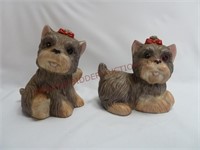 Vintage Homco Yorkshire Terrier Figurines ~ 2