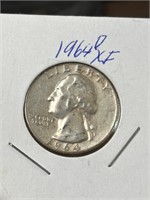 1964 D George Washington Silver Quarter