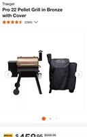 Traeger  Pro 22 Pellet Grill in Bronze with Cover