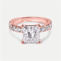 14K ROSE GOLD 4.00CT DIAMOND RING