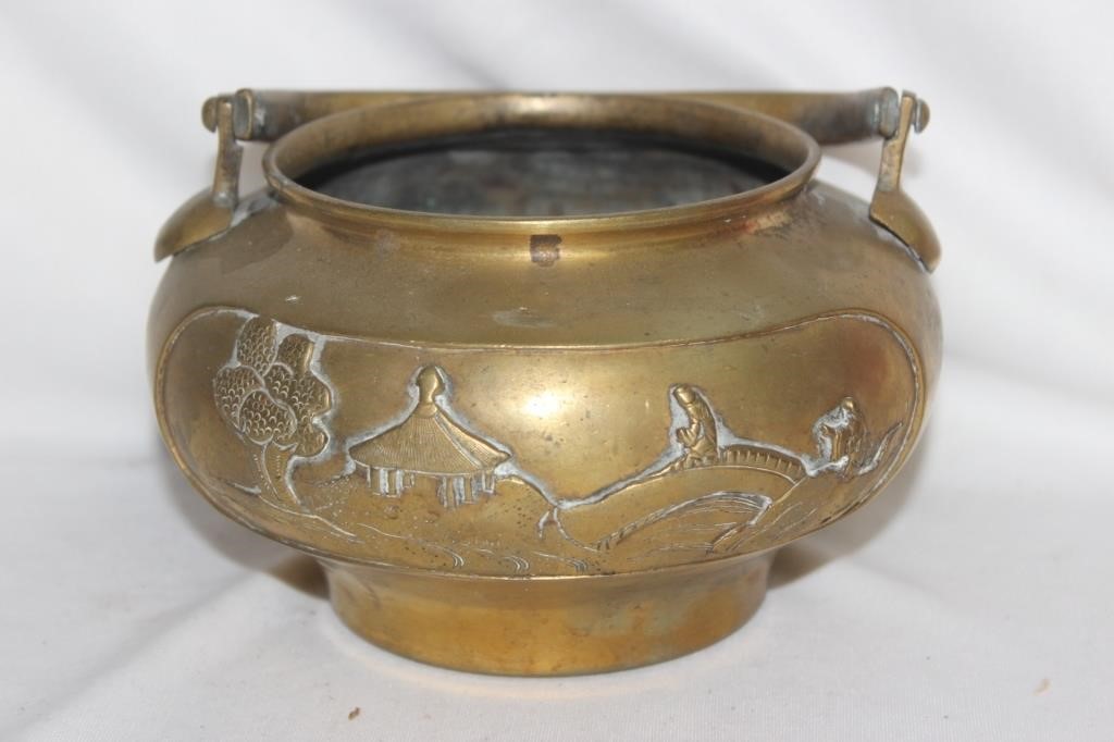 A Chinese Brass Incense Holder