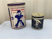 CRACKER JACK CAN AND MORTONS SALT CAN