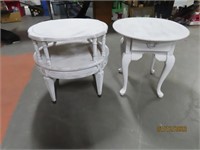 (2)pc Broyhill Gloss White Customized Tables