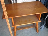 Ranch style wooden lamp table